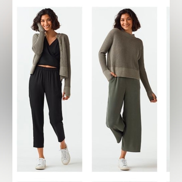 VETTA Sweaters - Organic Cotton Sage Green Sweater / Cardigan  - Made in the USA